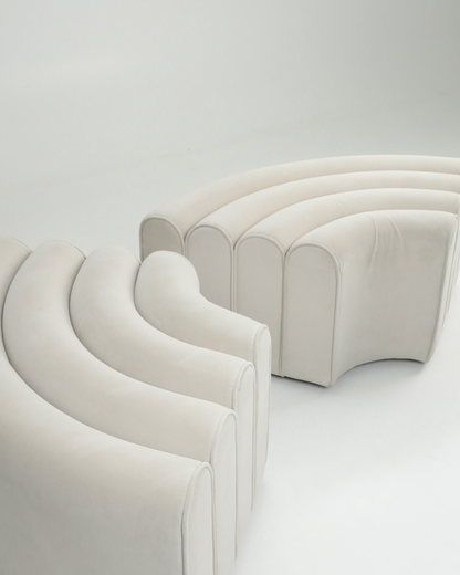 Curved Vanilla Ottomans