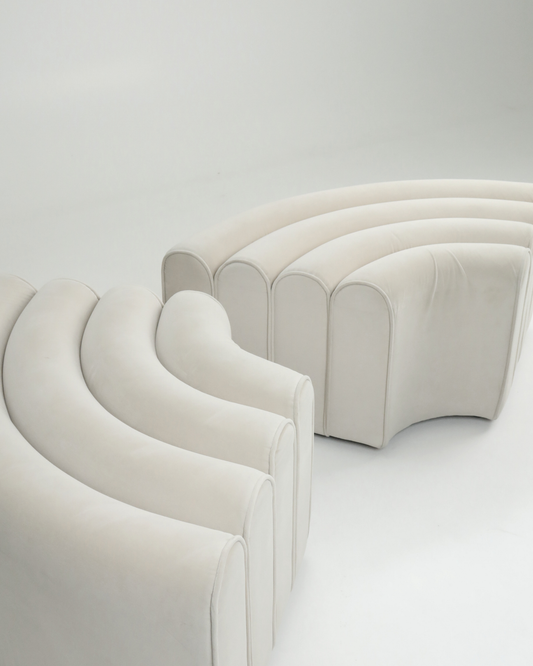 Curved Vanilla Ottomans