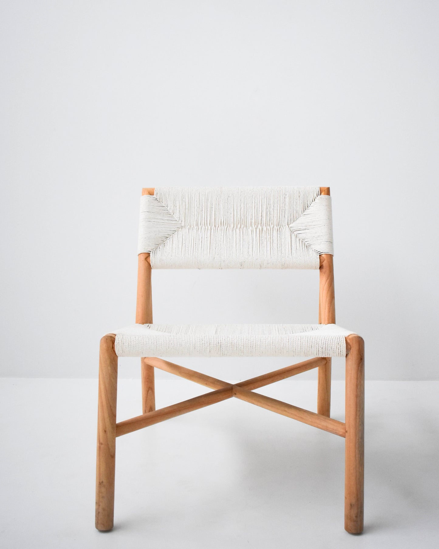 Cord Woven Teak Chair