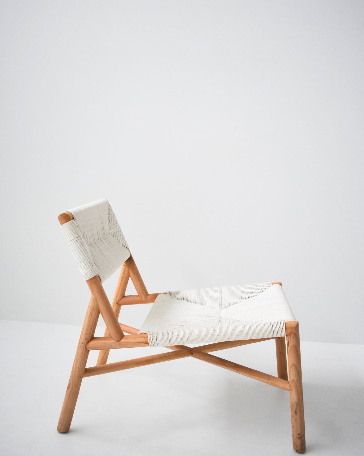 Cord Woven Teak Chair