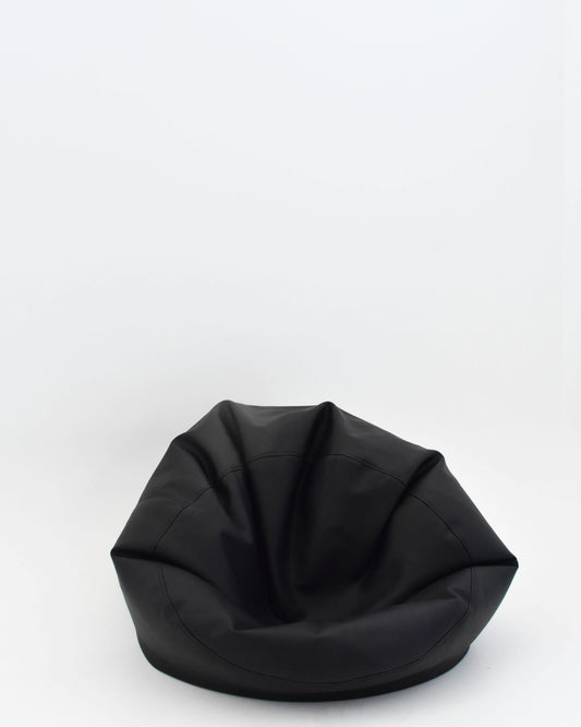 Black Leather Bean Bag