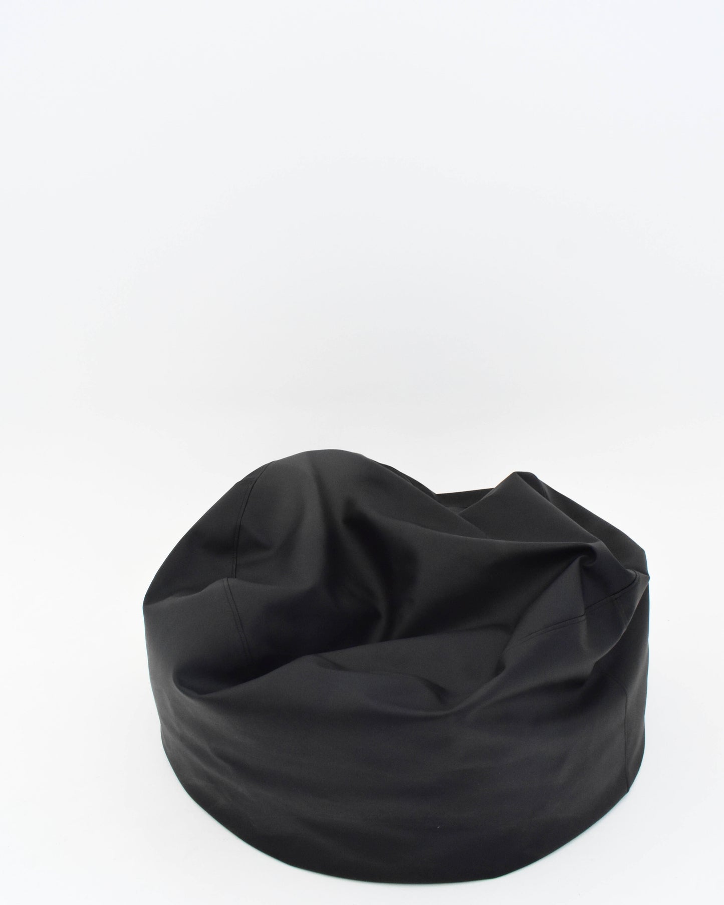 Black Leather Bean Bag