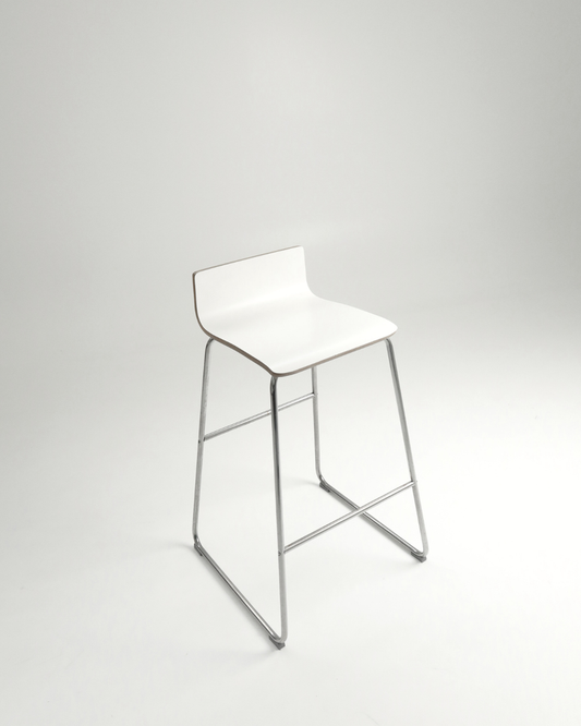White Contemporary Bar Stool