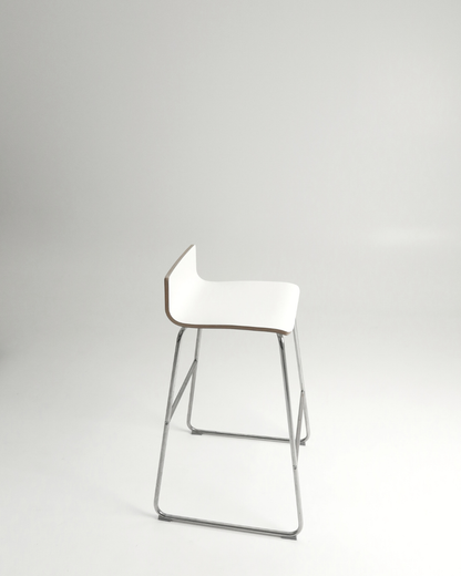 White Contemporary Bar Stool