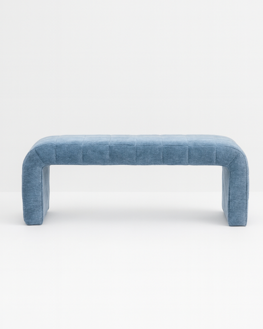 Chenille Fabric Bench
